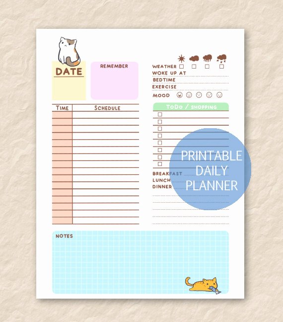 8 Best Of Cute Printable Weekly Planners Cute