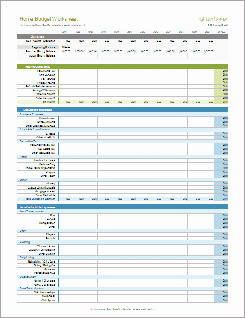 8 Best Of Excel Blank Bud Worksheet Printable