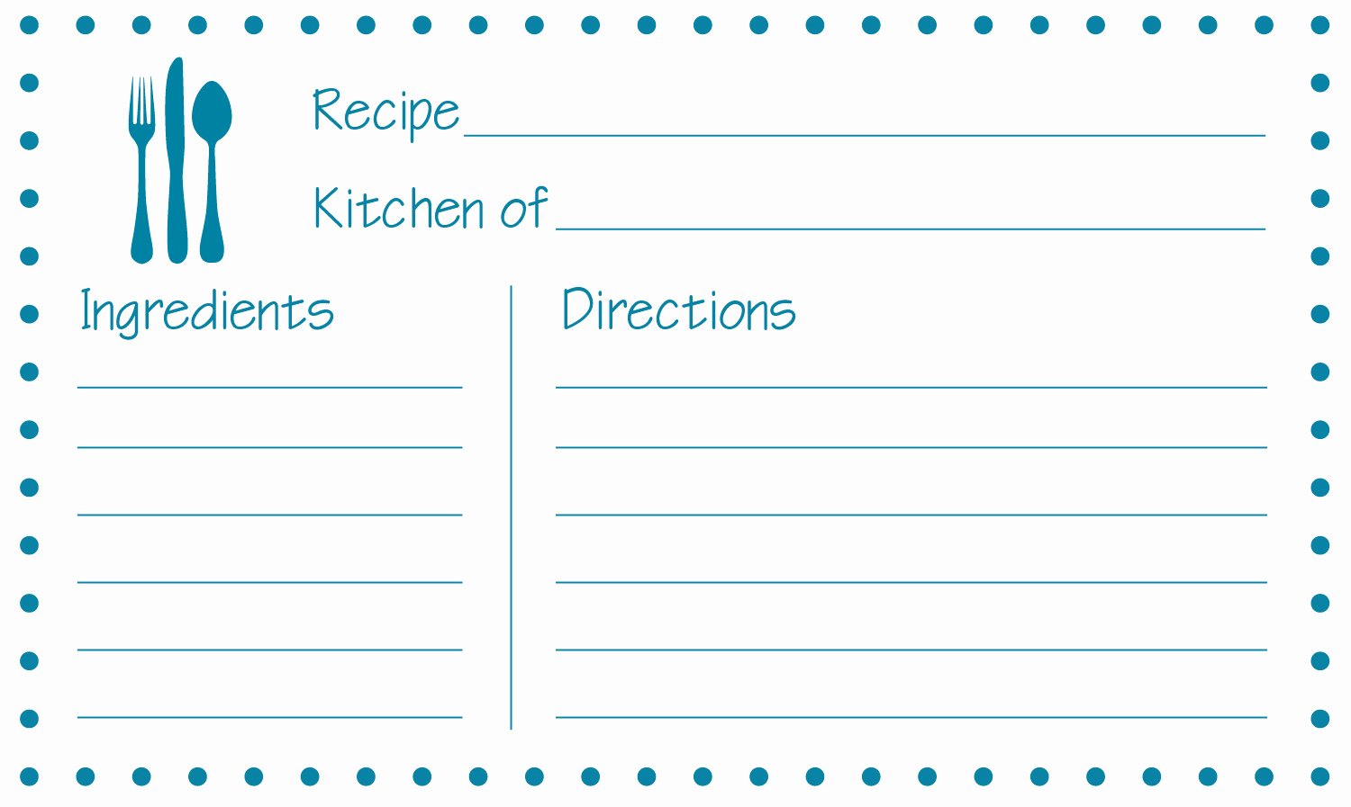 post free printable 3x5 recipe cards