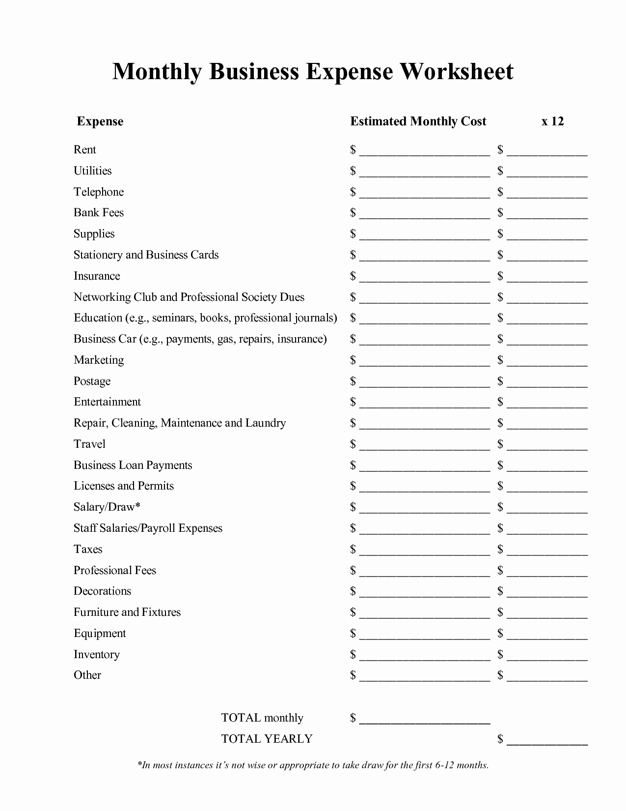 8 Best Of Free Printable Business Expense