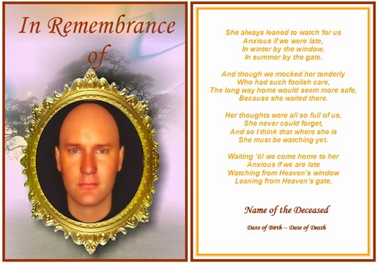 8 Best Of Free Printable Funeral Cards Free
