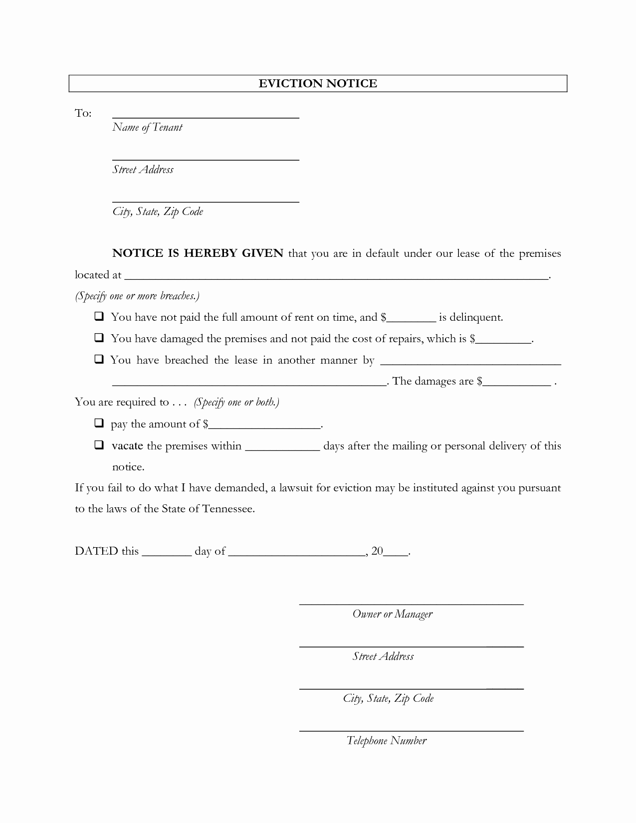 8 Best Of New York Eviction Notice form Template