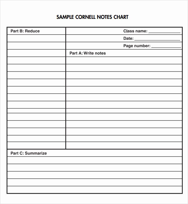 8 Best Of Note Template Pdf Printable Cornell