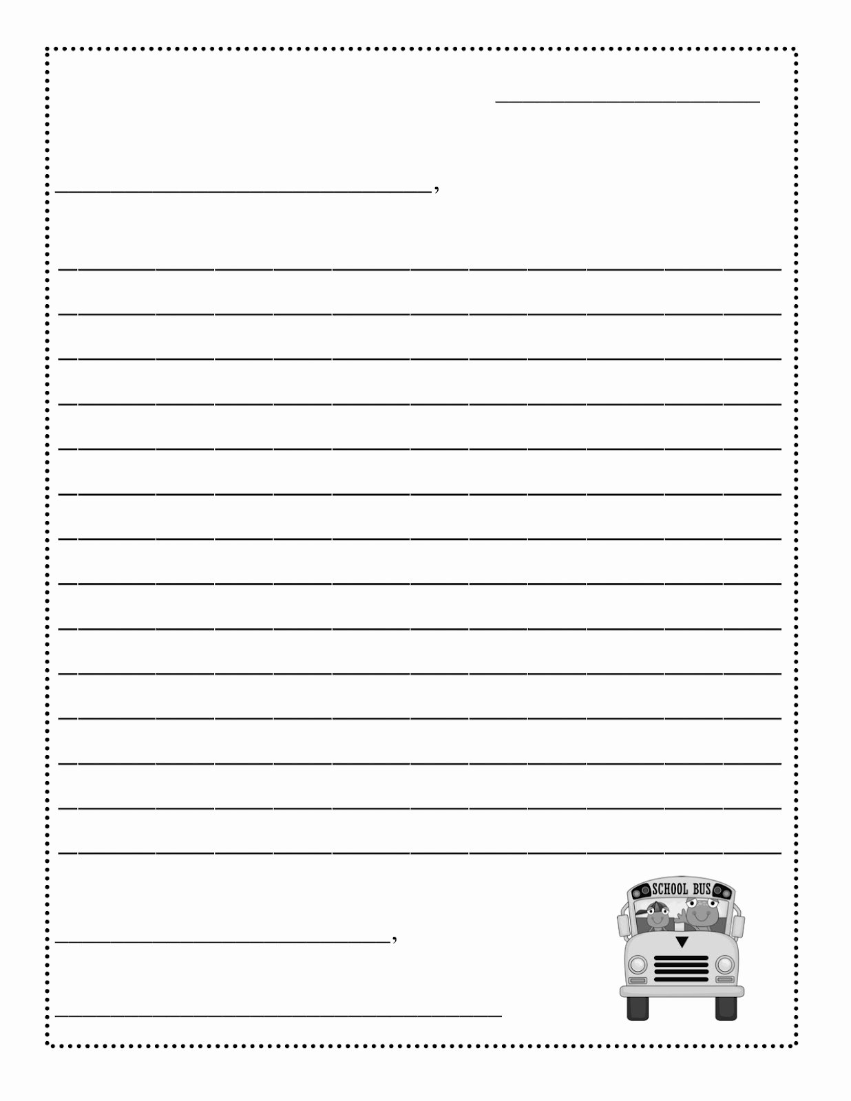 post printable blank template friendly letter