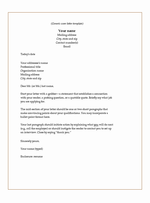 8 Best Of Sample Basic Cover Letter Examples