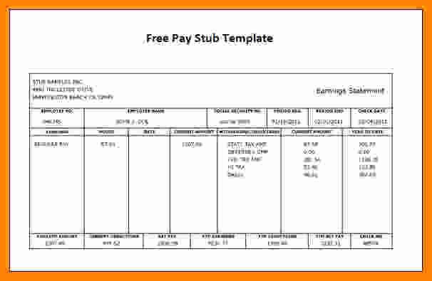 8 Blank Pay Stub Template Free