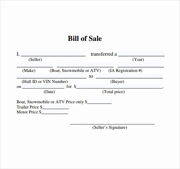 8 Boat Bill Of Sale Templates to Free Download