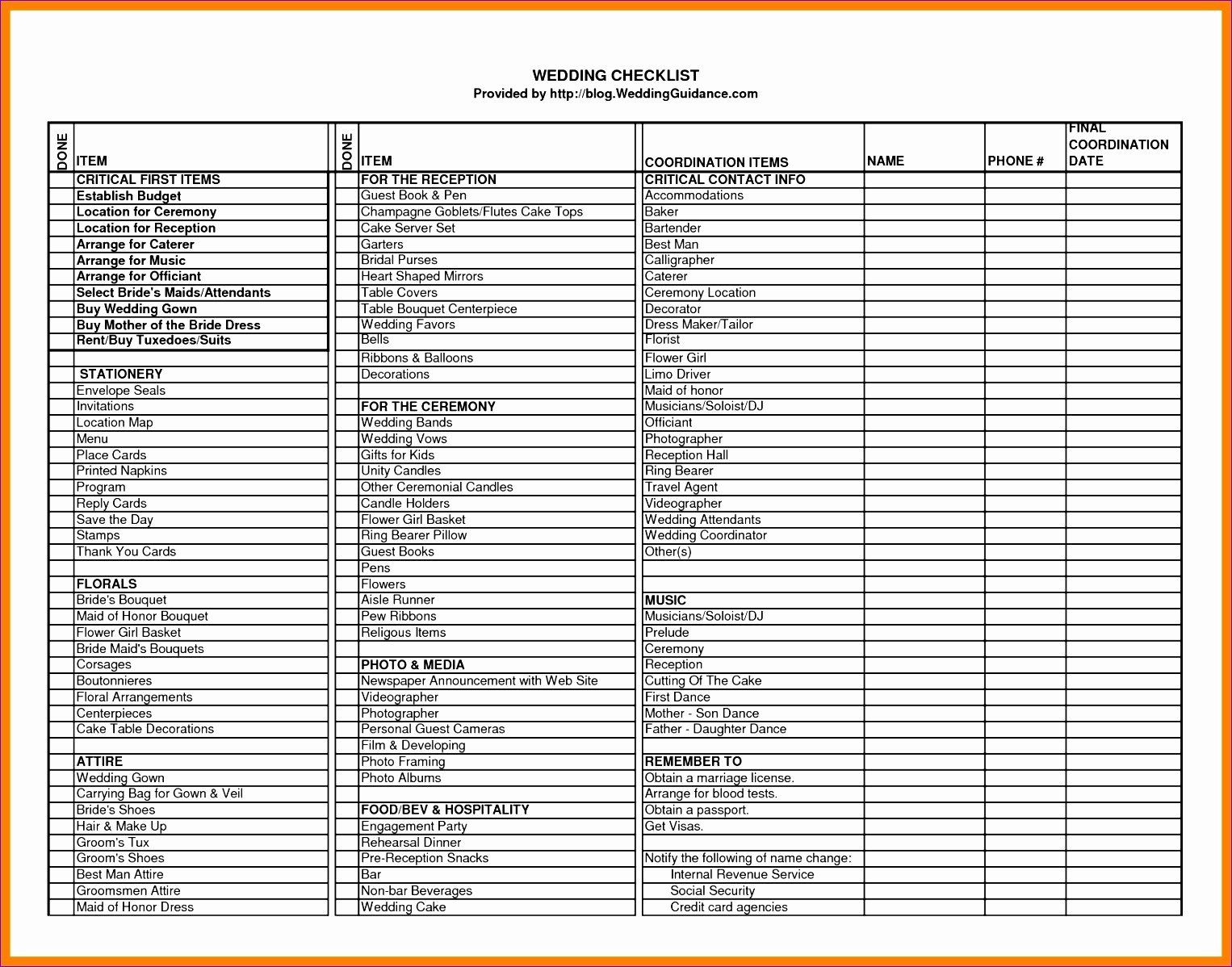 8 Check F List Template Excel Exceltemplates