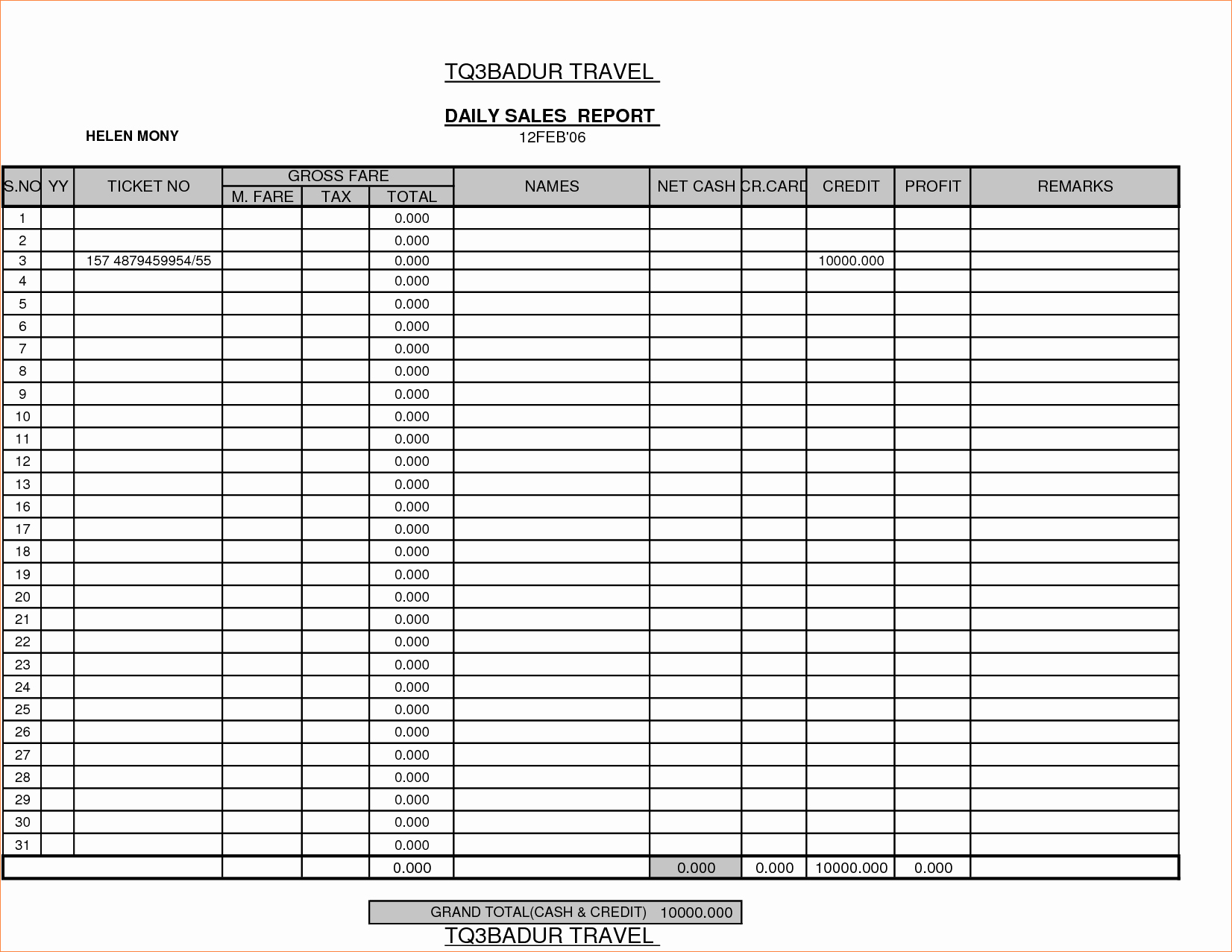 8 Daily Sales Report Templatereport Template Document