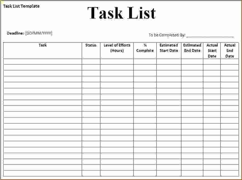 8 Daily Task Template