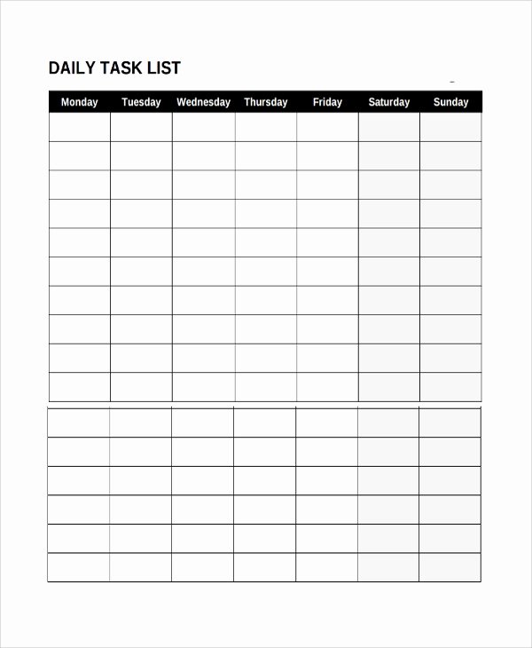 8 Daily Task Templates