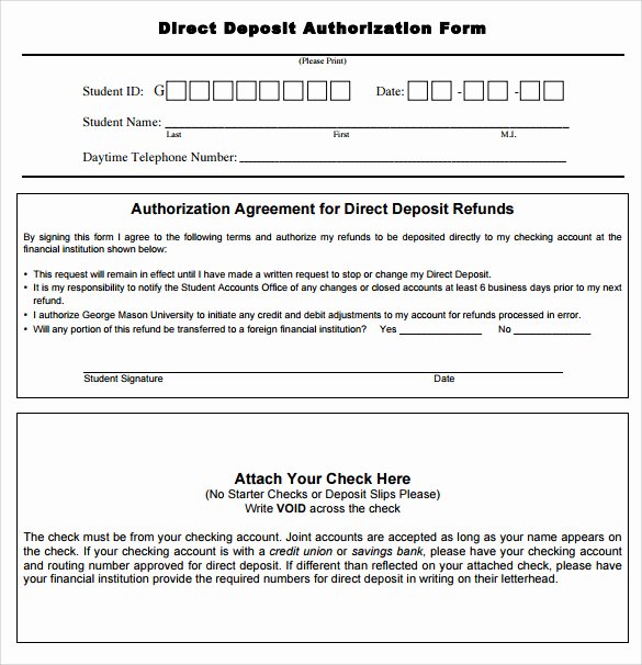 8 Direct Deposit Authorization form Examples Download for
