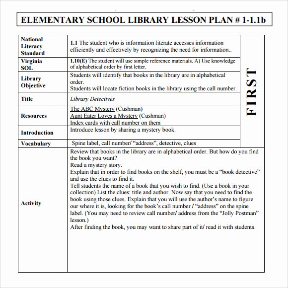8 Elementary Lesson Plan Templates