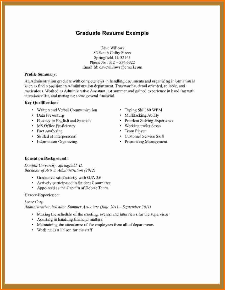 8 first resume template no experience