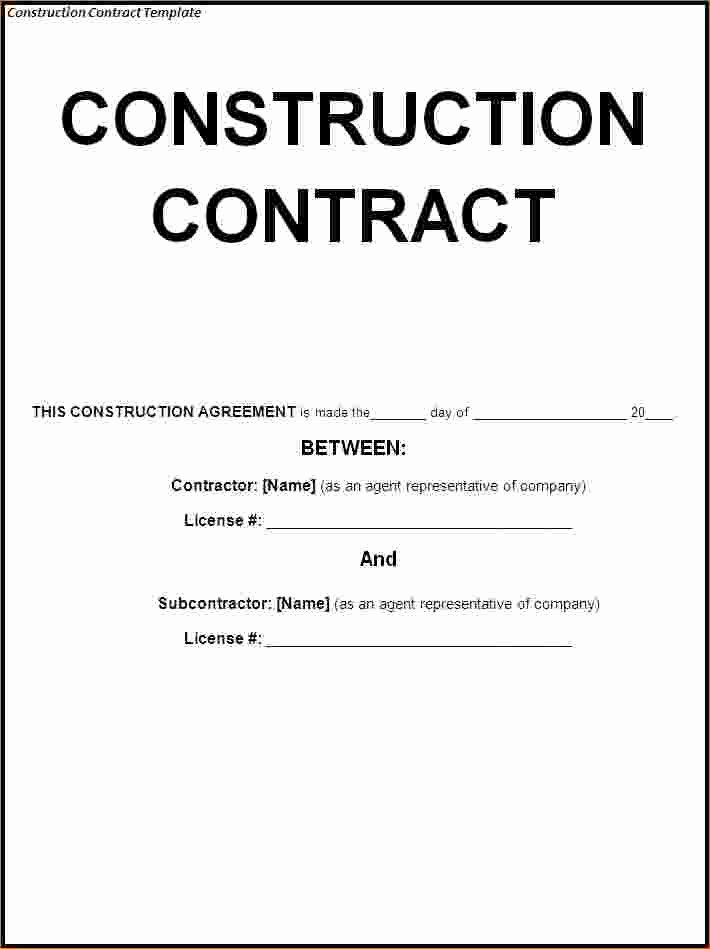 8 free construction contracts templates