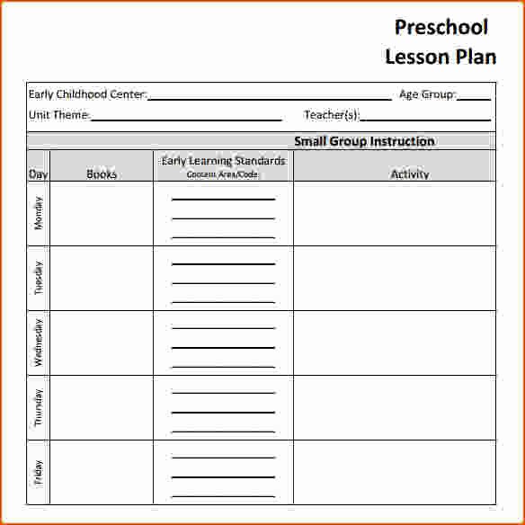 8 free printable lesson plan template