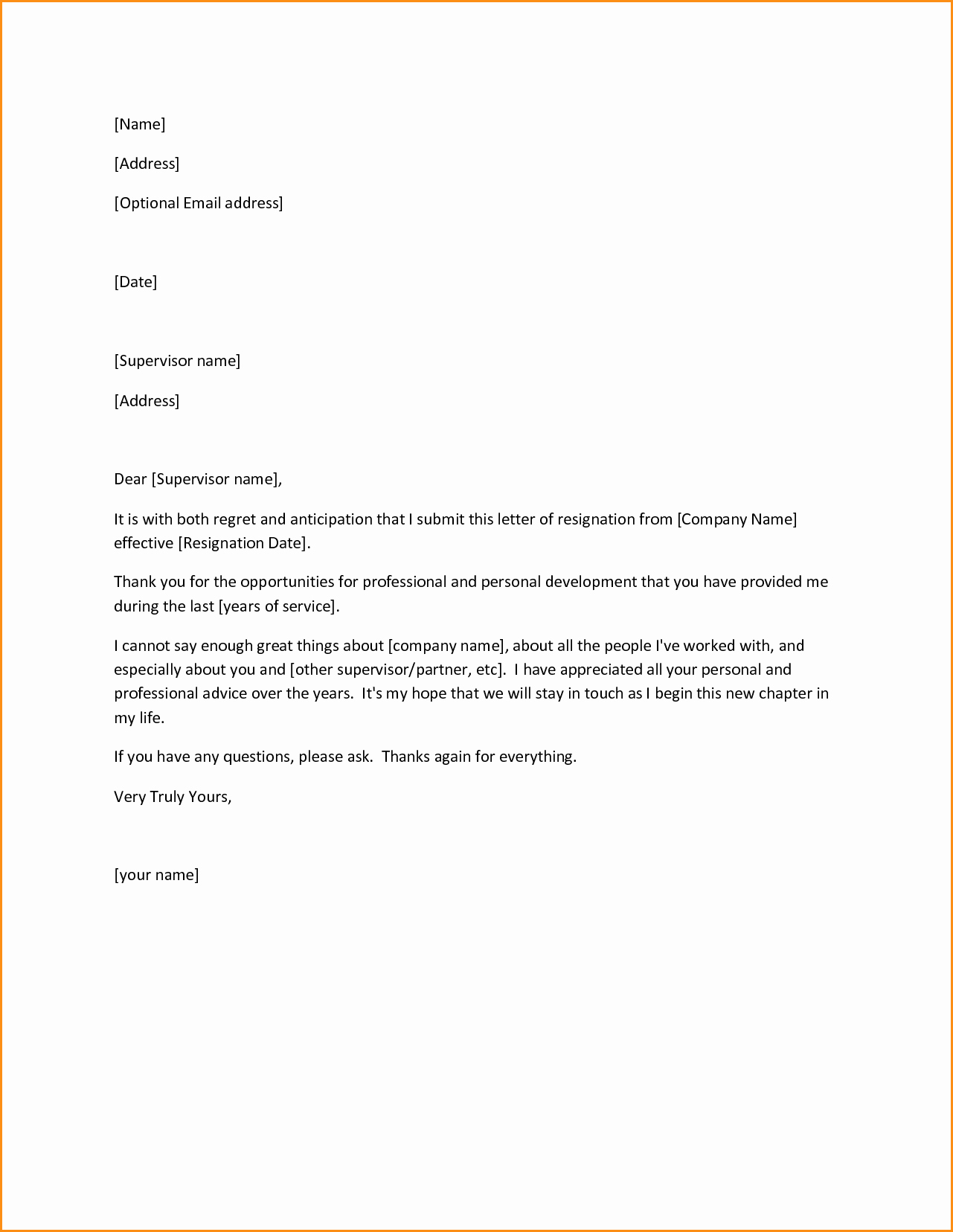 8 Great Resignation Letter