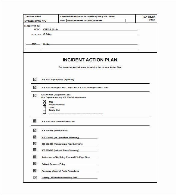 8 Incident Action Plan Templates