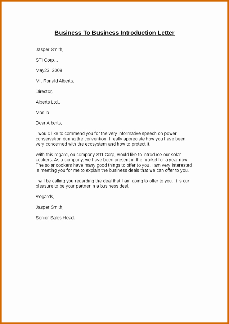 8 Introduction Letter Template