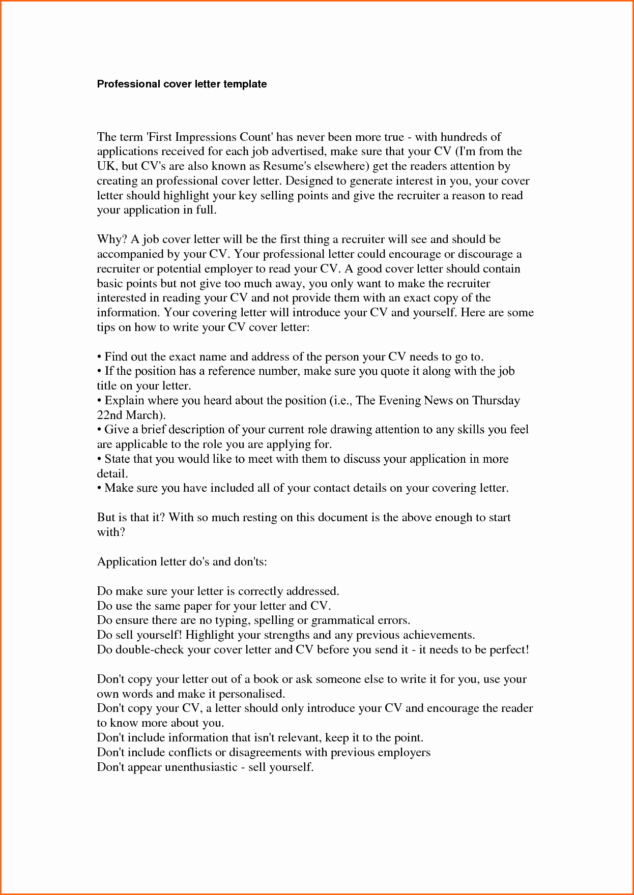 8 It Professional Cover Letter Bud Template Letter