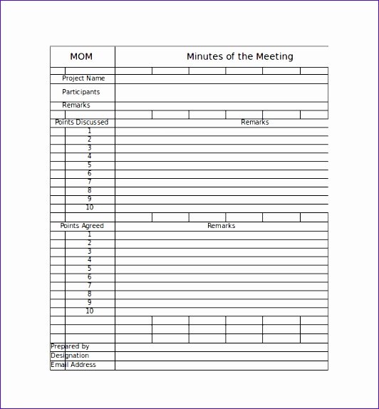 8 Meeting Minute Template Excel Exceltemplates