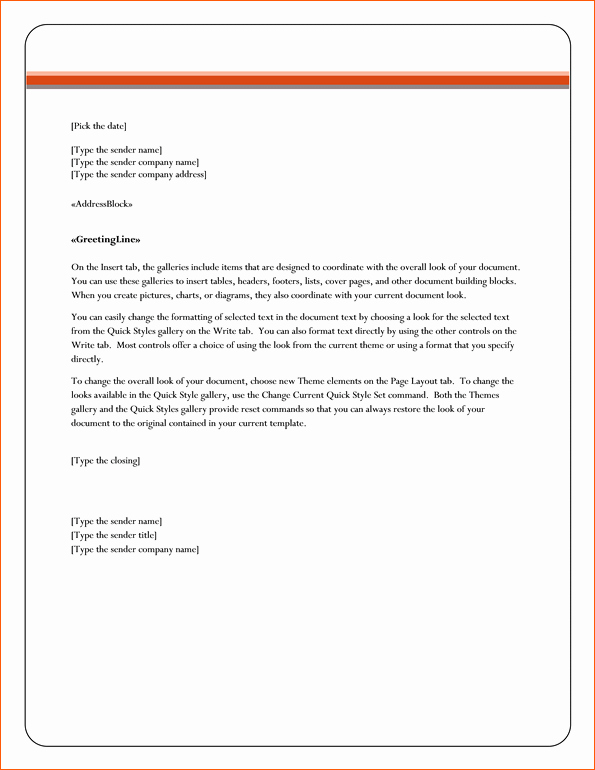 8 Microsoft Word Business Letter Template