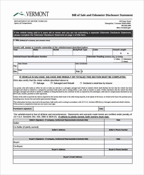 motorcycle bill of sale