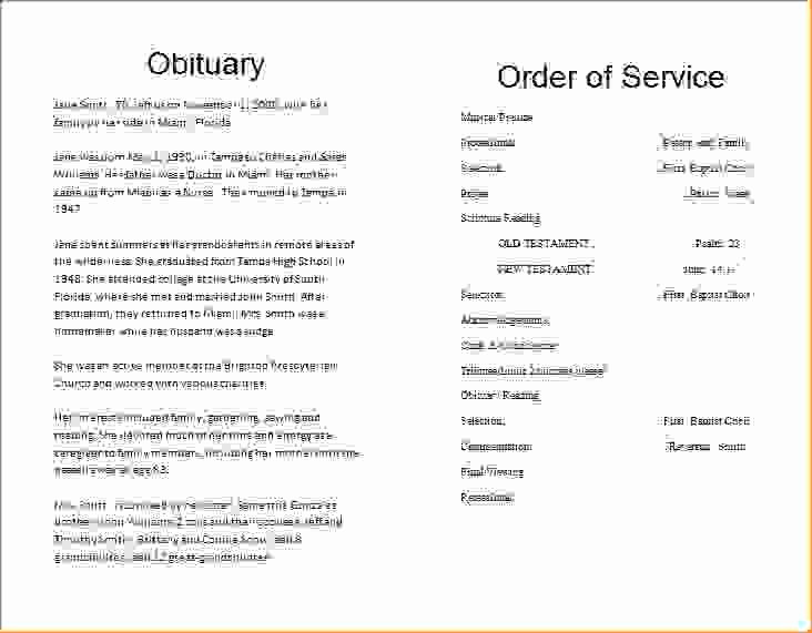 8 Obituary Template for Microsoft Wordagenda Template