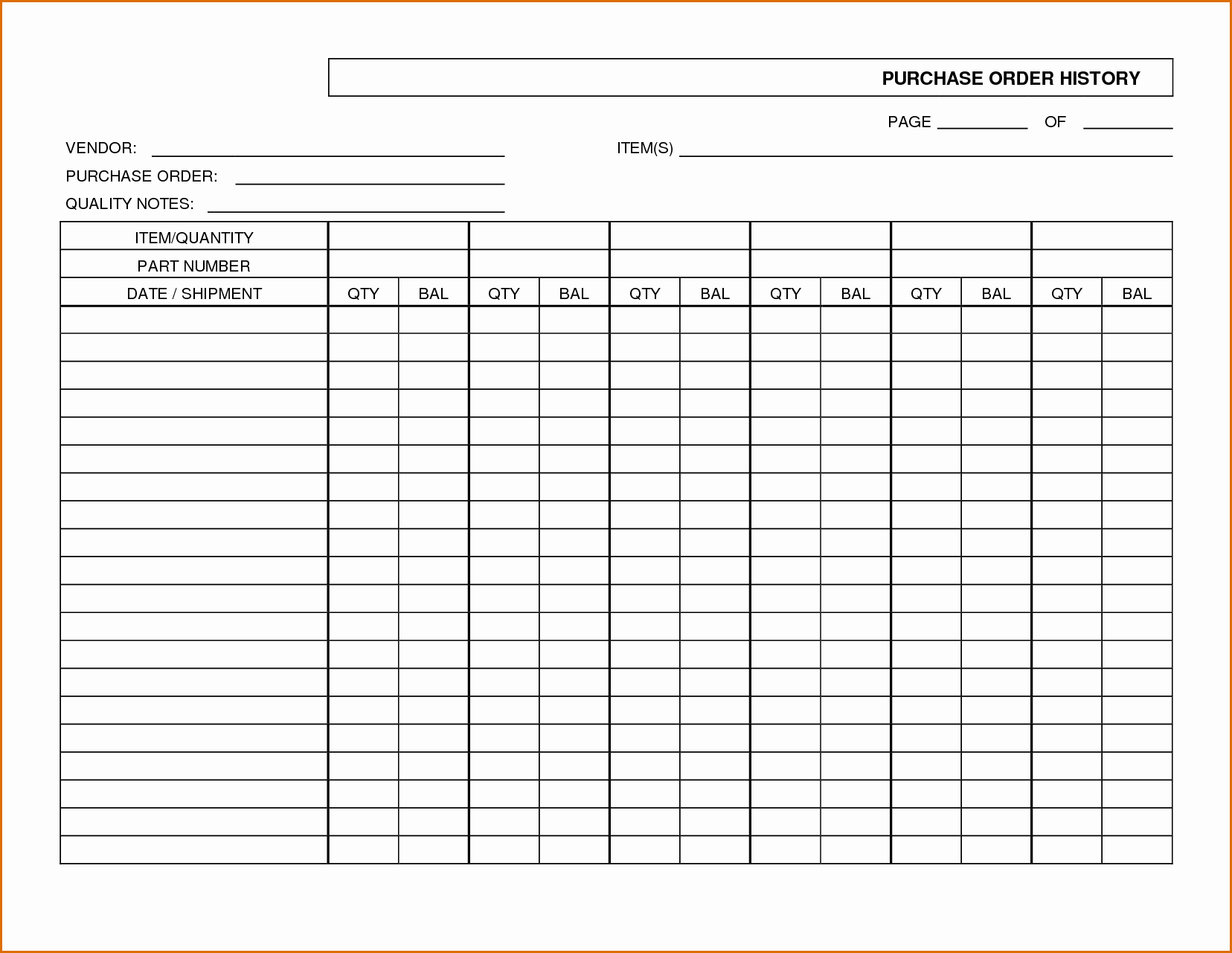 8 order form Template Free