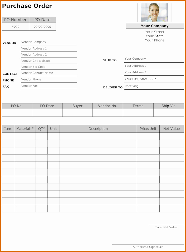 8 order form Template Free