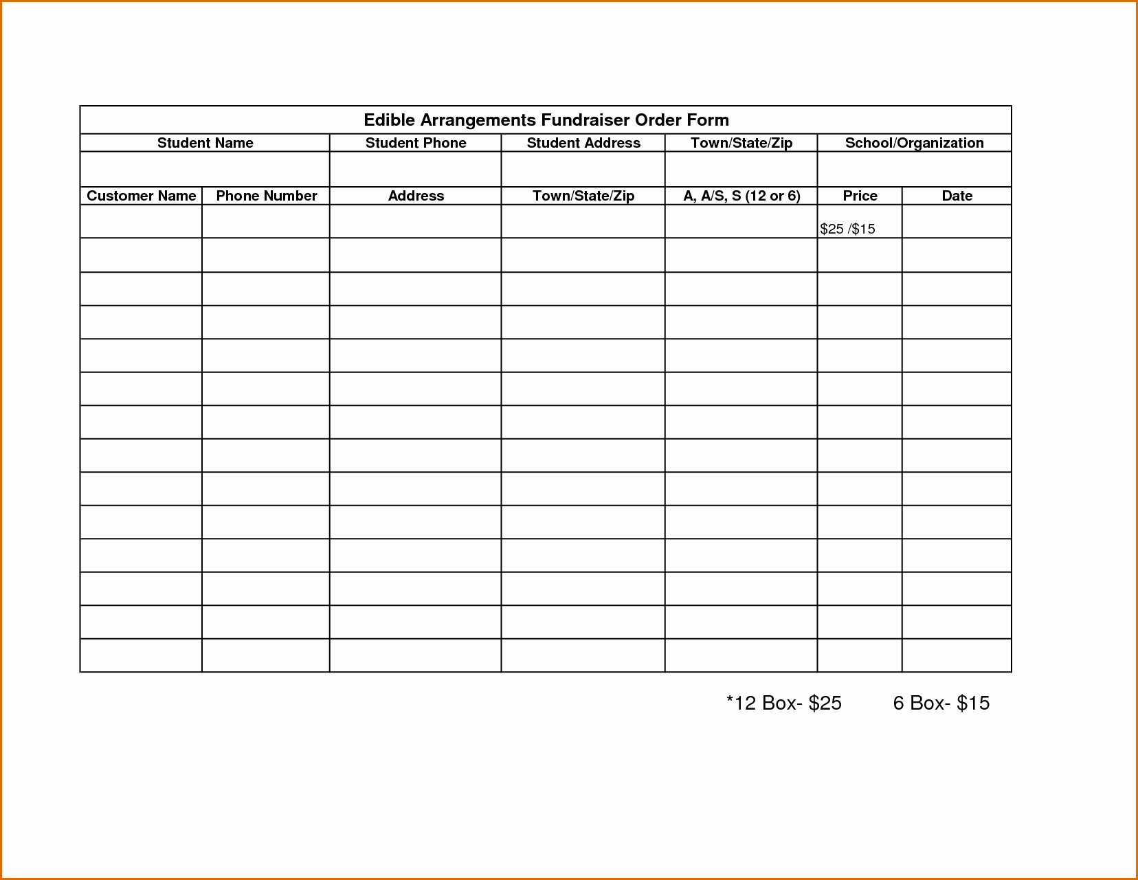 8 order forms Template