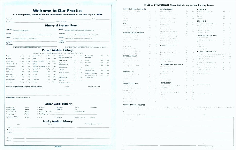 8 Personal Medical History Template Tipstemplatess