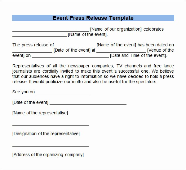 8 Press Release Templates