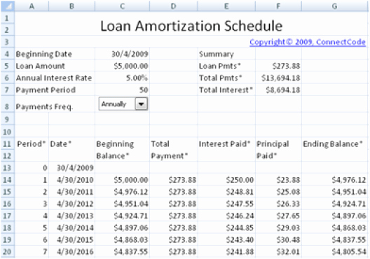 8 Printable Amortization Schedule Templates Excel Templates