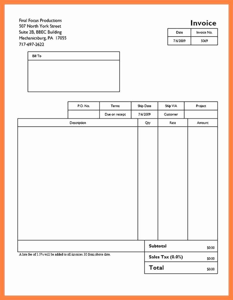8 Quickbooks Invoice Templates Free Appointmentletters