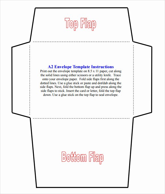 A2 Envelope Template Word Letter Example Template