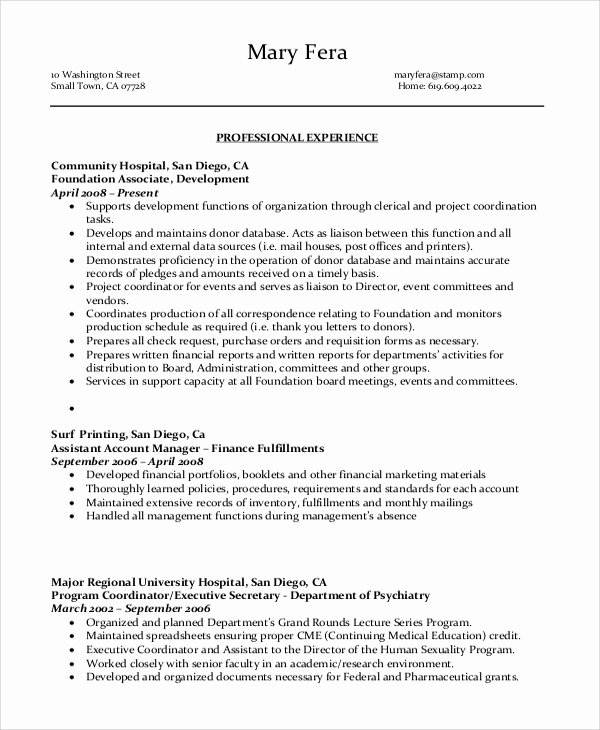 8 Sample Administrative assistant Resumes