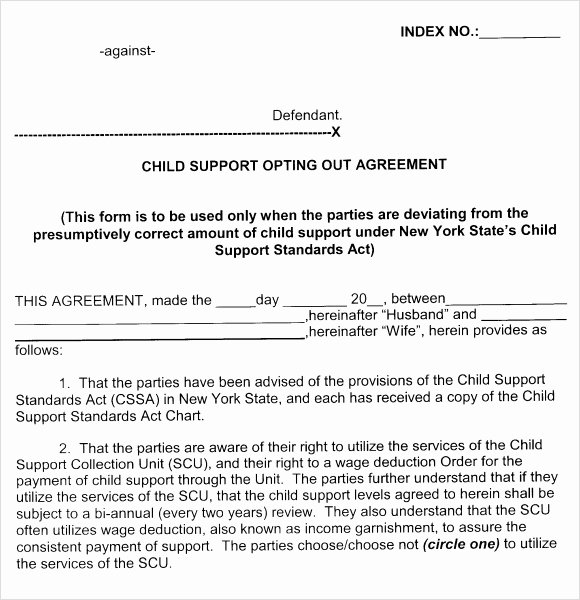 8 Sample Child Support Agreements