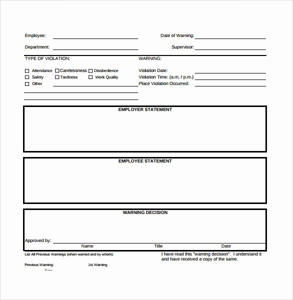 8 Sample Employee Write Up forms