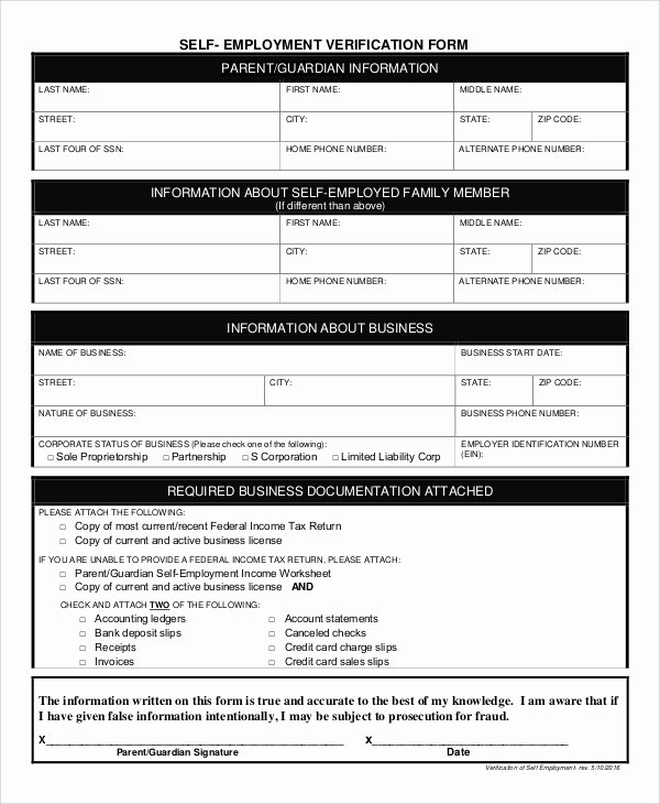 8 Sample Employment Verification forms