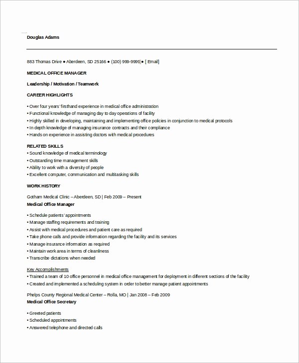 8 Sample Fice Manager Resumes