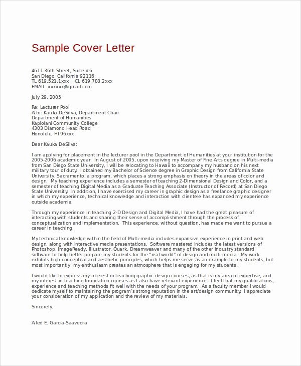 8 Sample Graphic Design Cover Letters