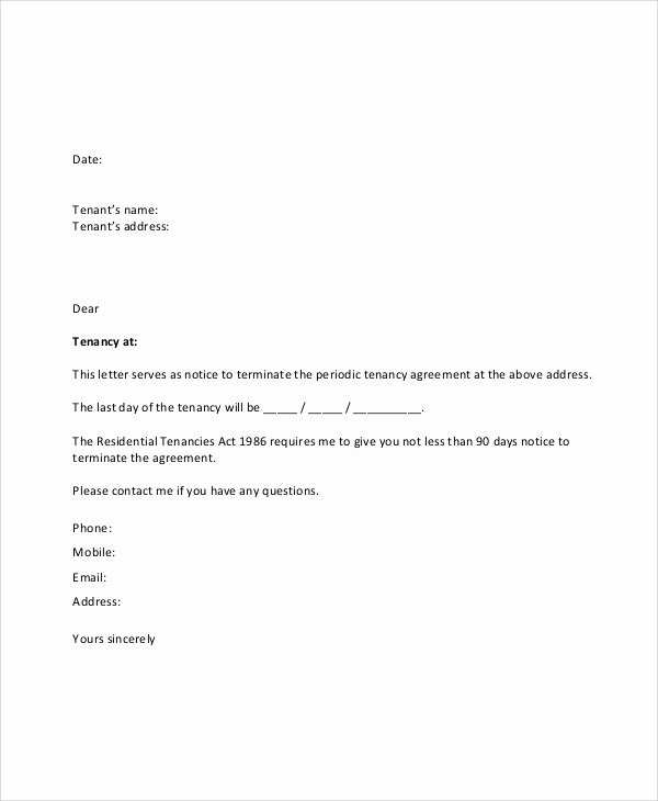 8 Sample Lease Termination Letters