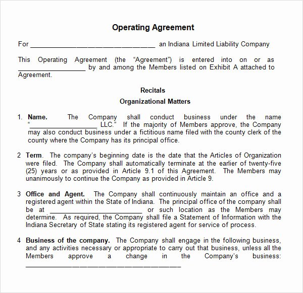 8 Sample Operating Agreement Templates to Download