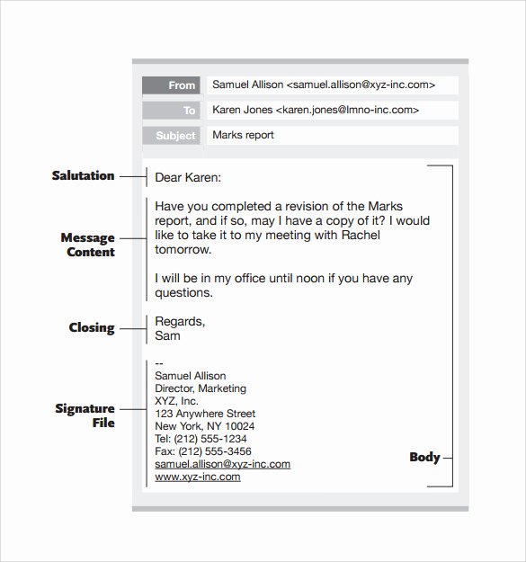 8 Sample Professional Email Templates – Pdf