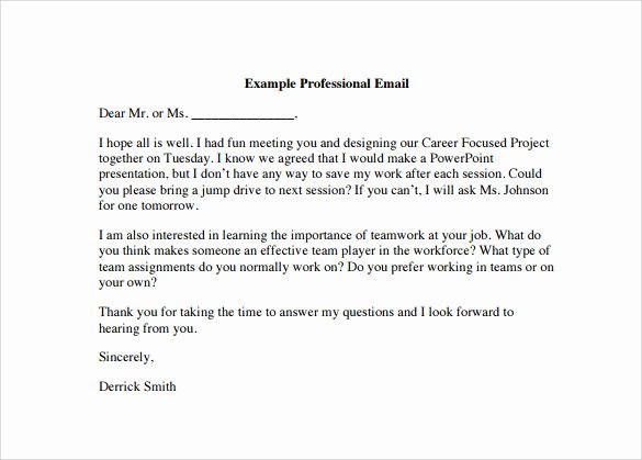 8 Sample Professional Email Templates – Pdf
