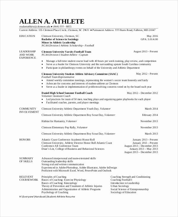 8 Sample Student Resumes