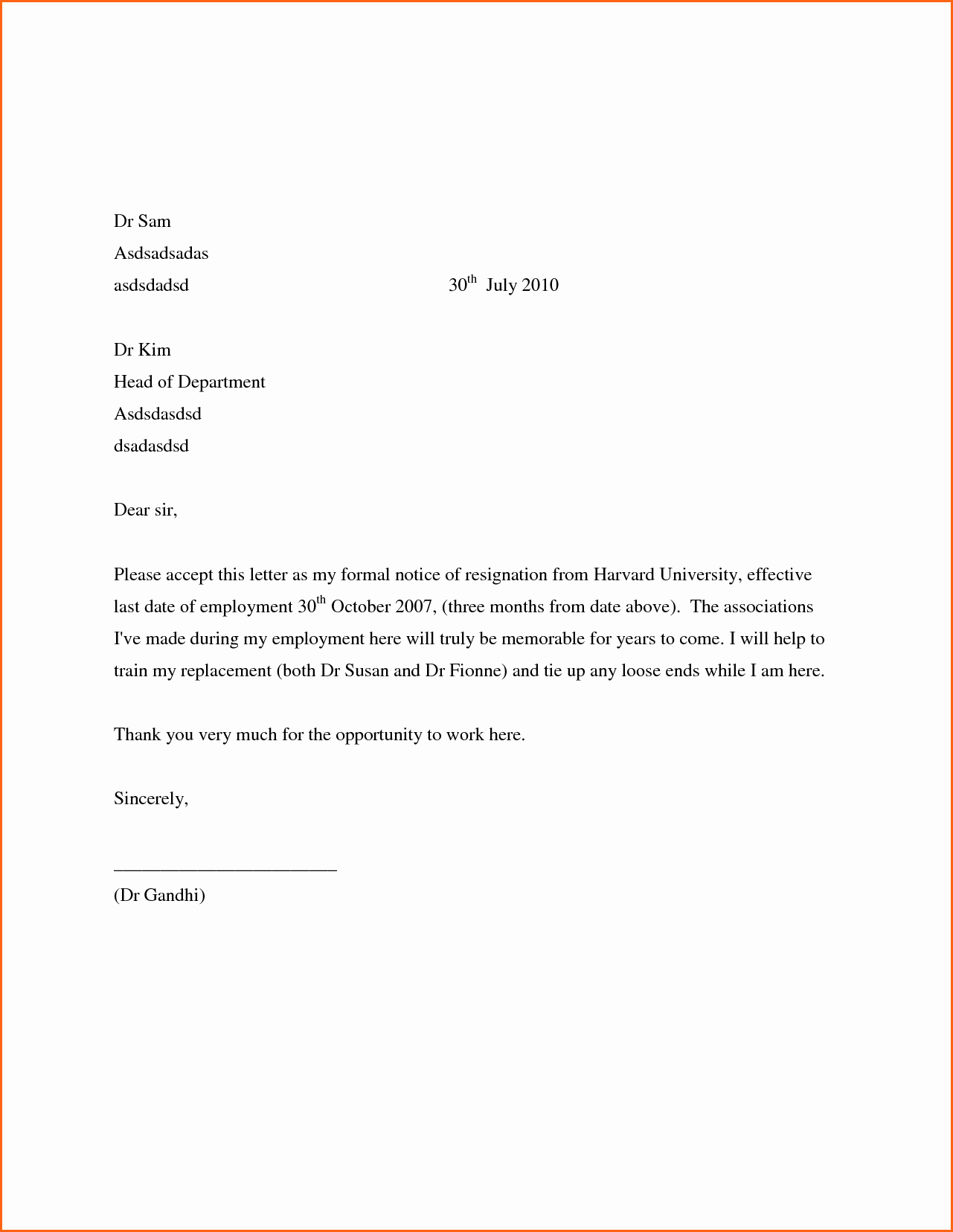 8 Samples Of Resignation Letters Bud Template Letter