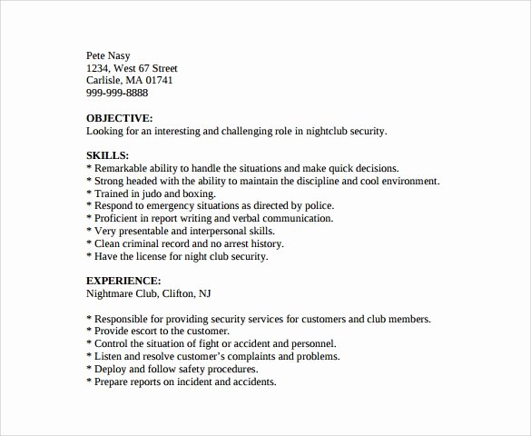 8 Security Guard Resume Templates to Download