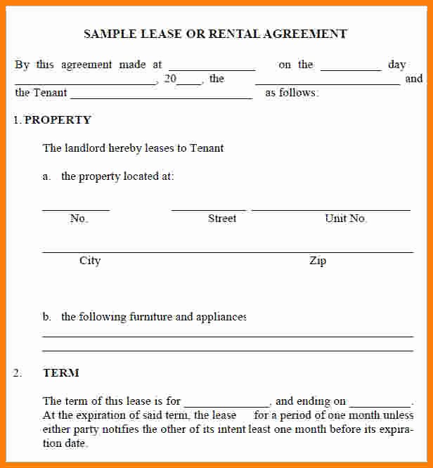 8 Simple One Page Lease Agreement Template